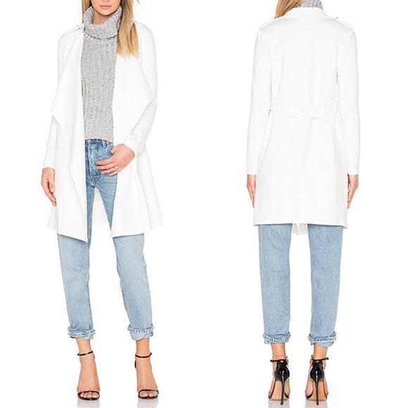 Elliatt Jackets & Blazers - Elliatt Essence Trench Coat Jacket White Revolve